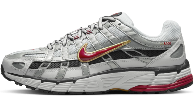 Women's Nike P-6000 CNPT Metallic Silver / Red | BV1021-101