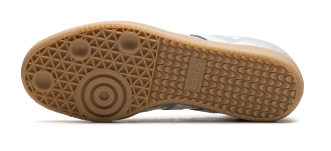 Women's adidas Samba OG Silver Metallic Cracked Leather JR0035