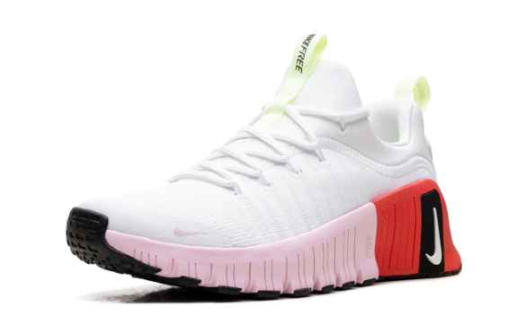 Nike Free Metcon 6 Women's Training Shoes, White/Barely Volt/Bright Crimson/Pink Foam, IB4526-100