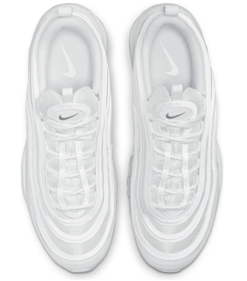 Nike Air Max 97 Triple White Sneakers, 921826-101