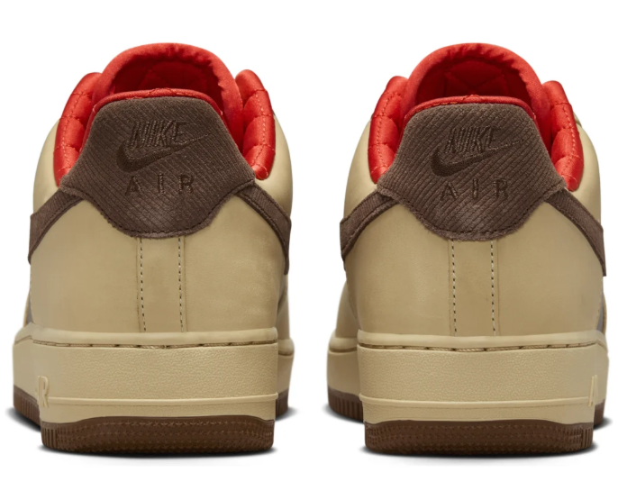 Nike Air Force 1 '07 Sneakers, Light British/Cacao Wow/Red, HQ3447-222