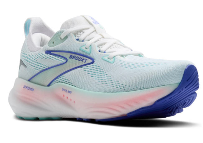 Brooks Glycerin 22 Women's Running Shoes - White / Limpet Shell / Amparo Blue