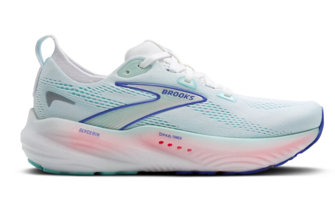 Brooks Glycerin 22 Women's Running Shoes - White / Limpet Shell / Amparo Blue
